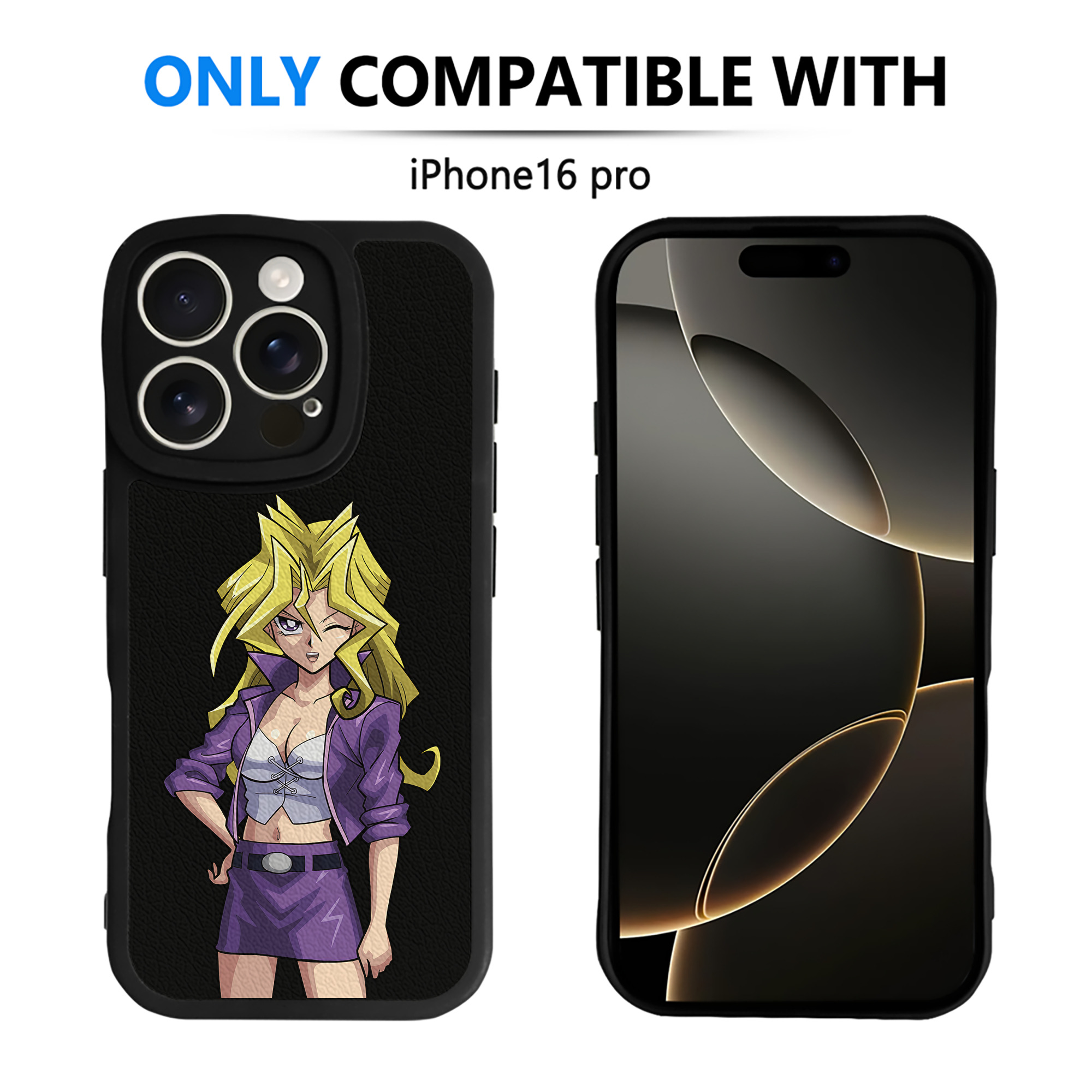 （画像用） 遊☆戯☆王 Yu-Gi-Oh! 【iPhone 16シリーズ対応】シリコンスマホケース（レザー調） 材質：シリコン